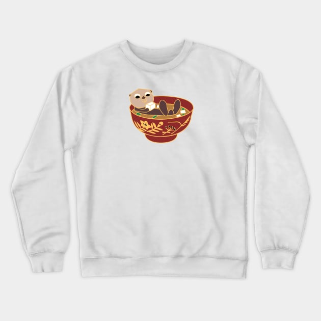 Miso Sea Otter Crewneck Sweatshirt by drawingnikki